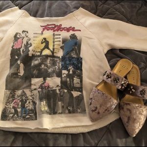 NWOT S Forever 21 Off-White Footloose Crop Sweater
